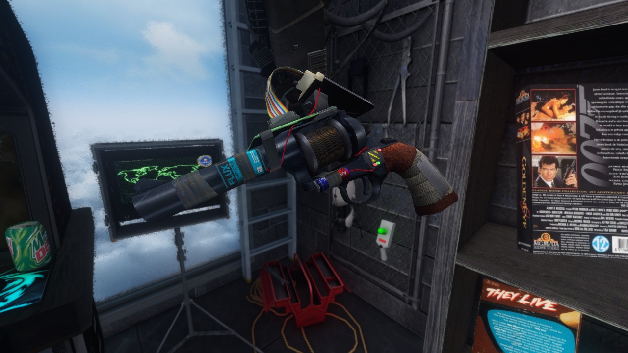 GMod tool gun mounted on utility wall