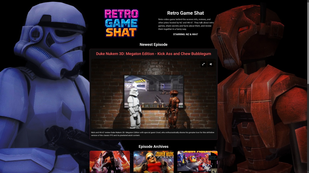 The finished custom show page