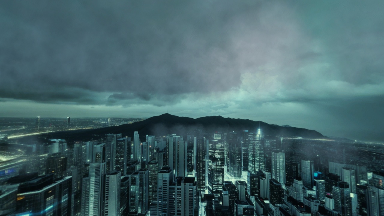 Screenshot of the AI generated skybox with layered clouds