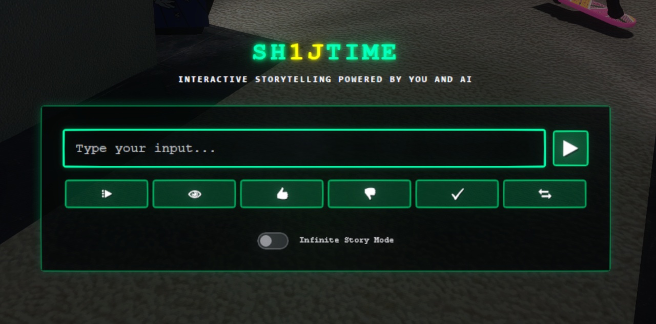 Input box with various control buttons