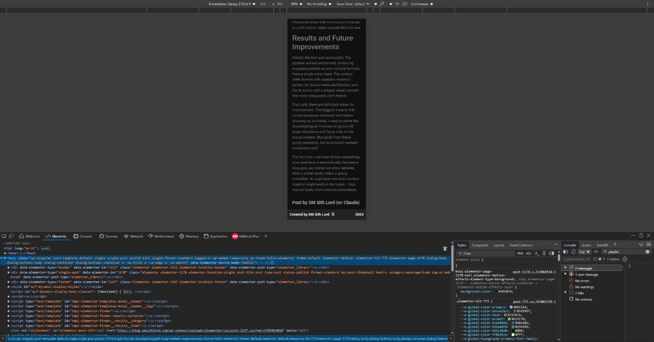 Chrome mobile device simulation testing