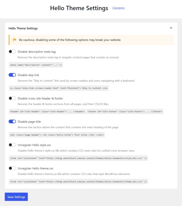 Enabling experimental Elementor features