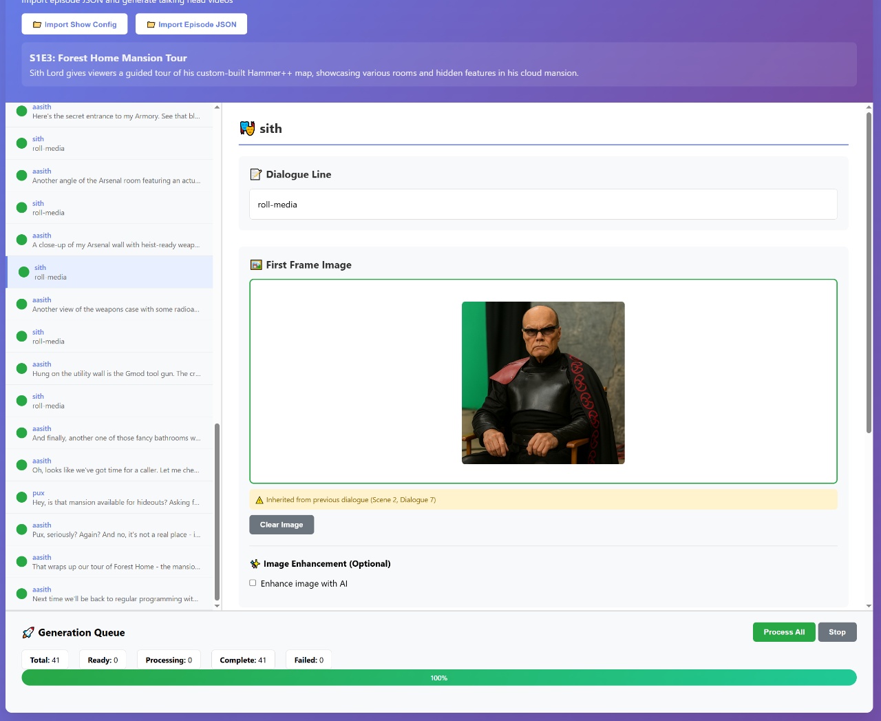 Hedra interface showing AI video generation with lip sync