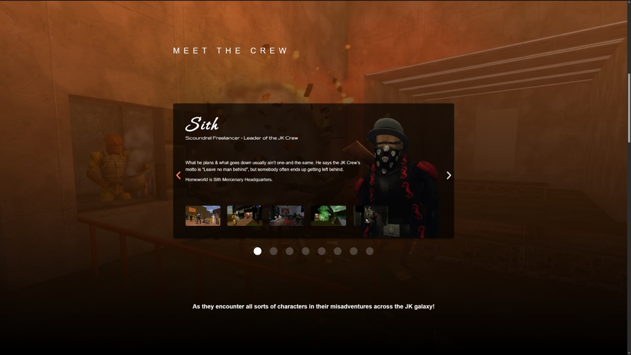 Character profile for Sith Lord