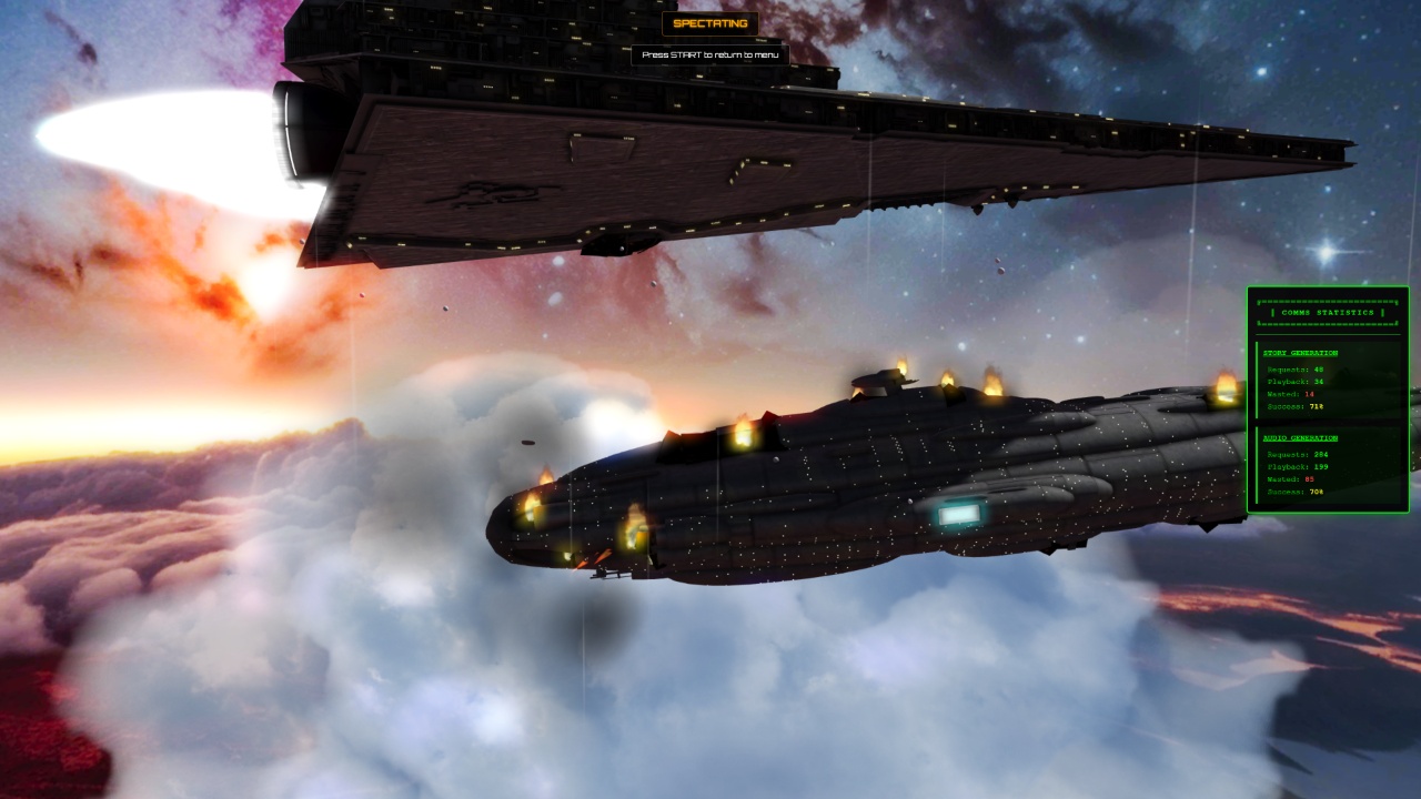 Space Dog Rogue Squadron demo with radio effects