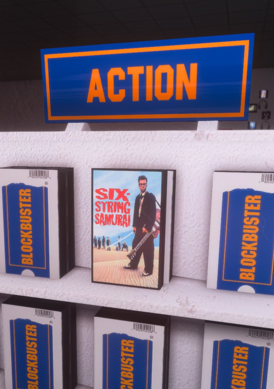 Close up of a movie on the shelf