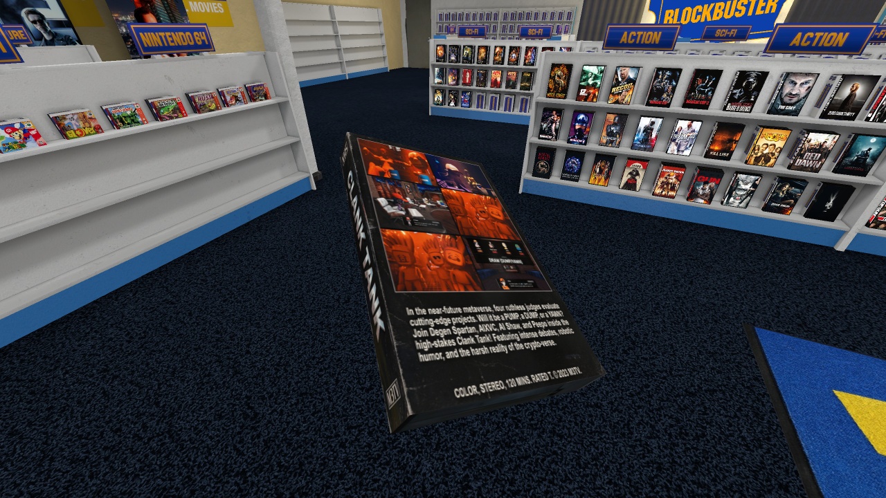 AI-generated VHS case back view
