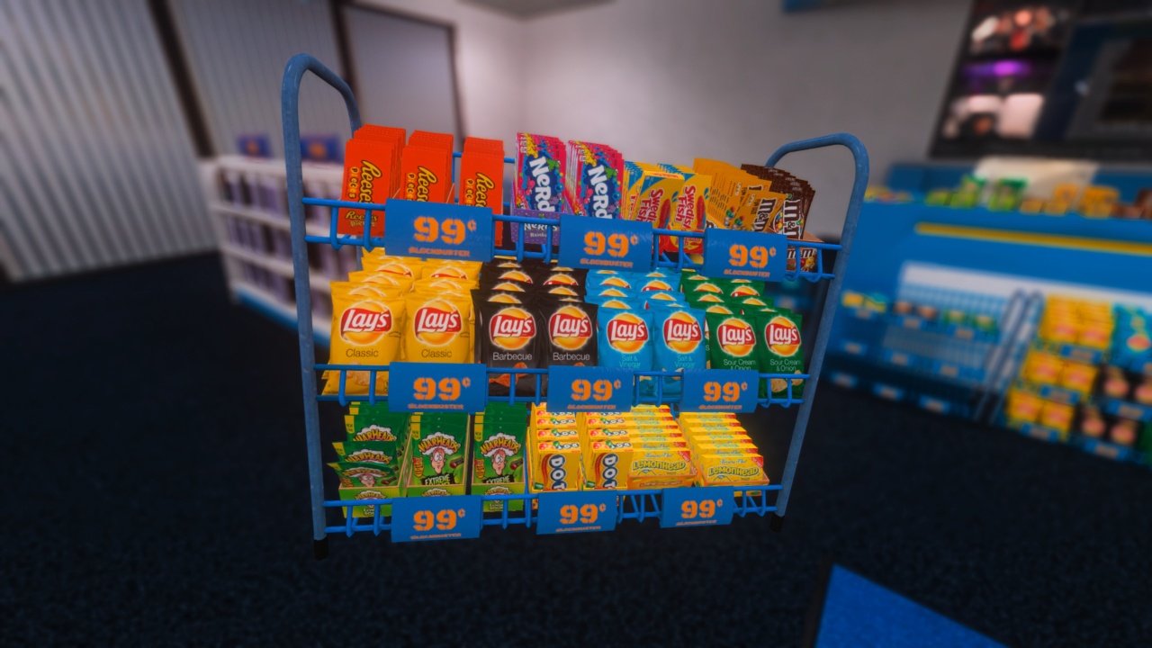 Candy rack with mixed items