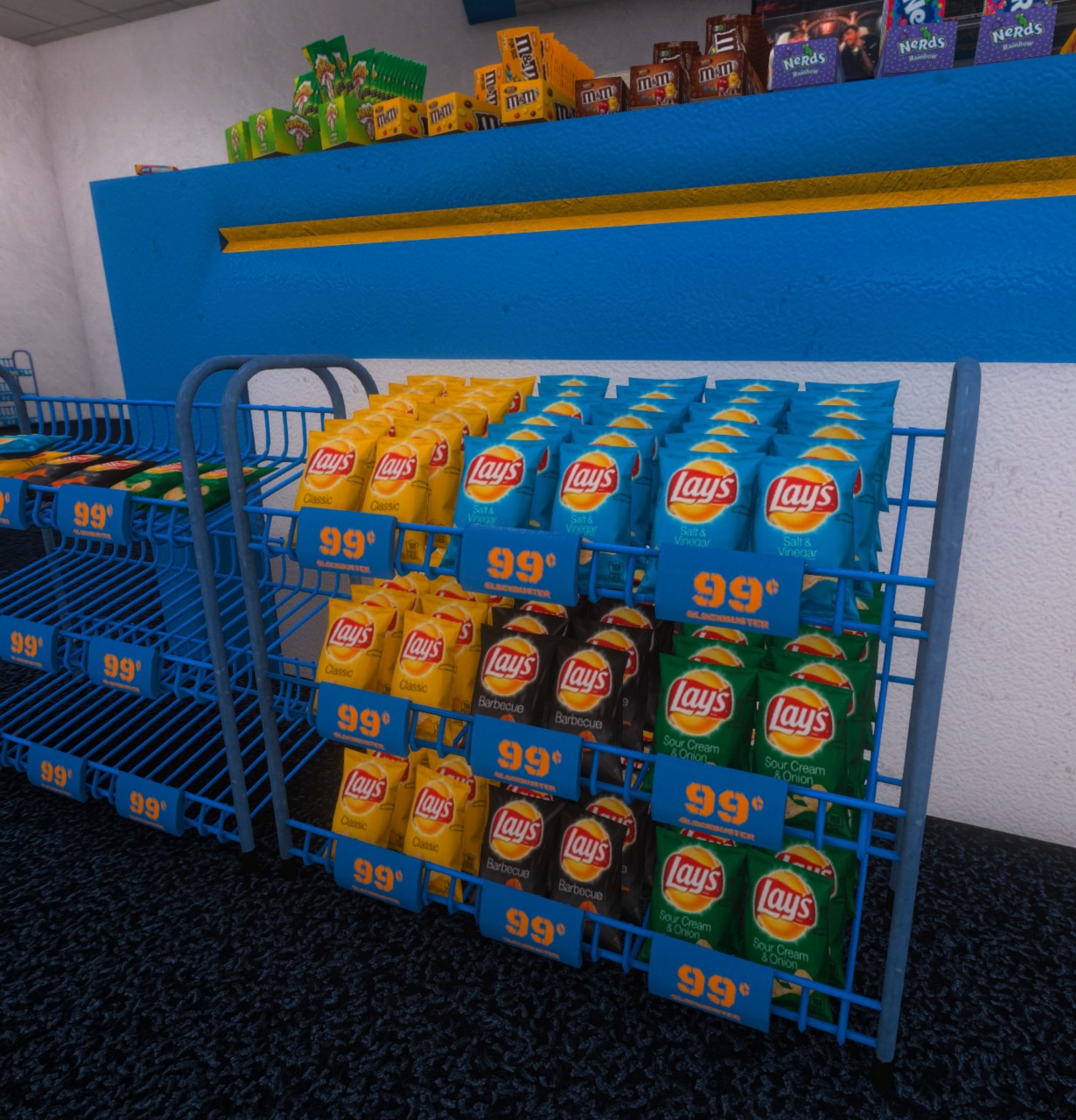 Fully stocked chip rack