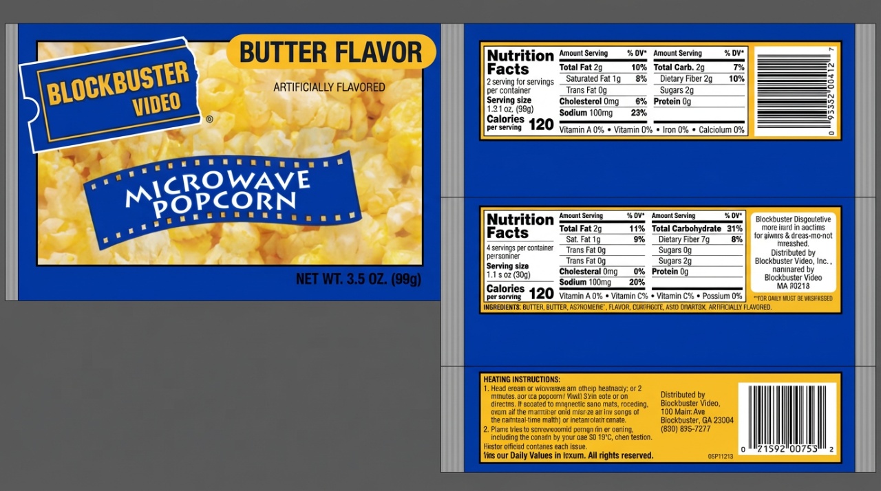 Blockbuster popcorn bag
