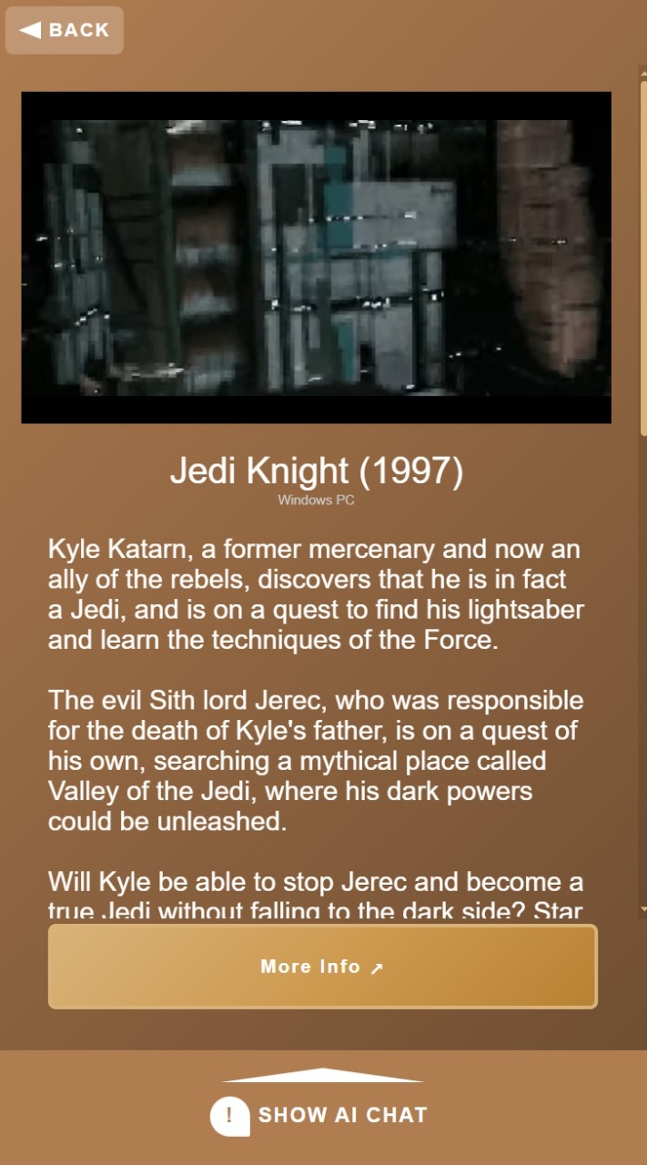 ISG Immersion mobile interface