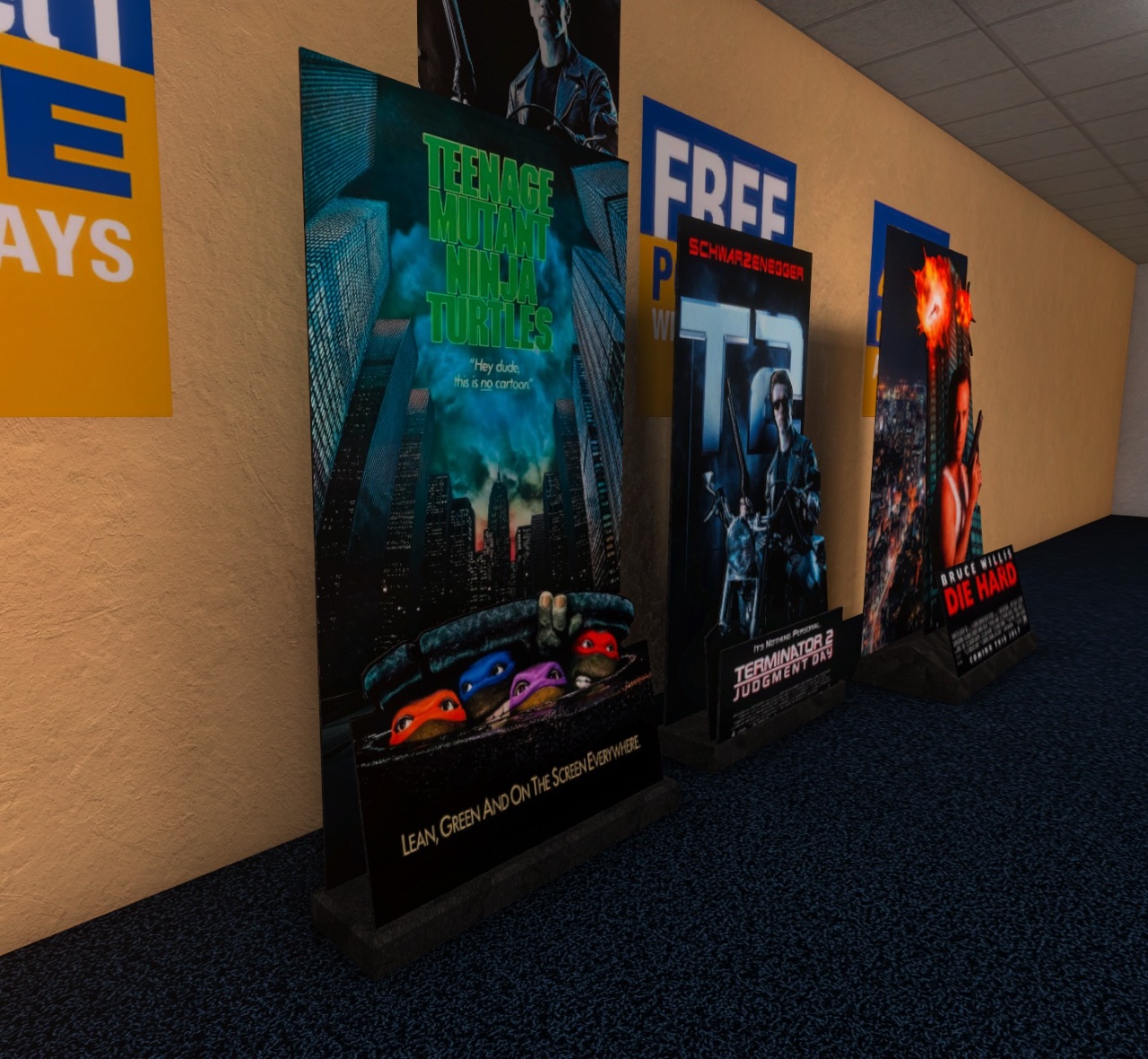 Multiple layered movie displays