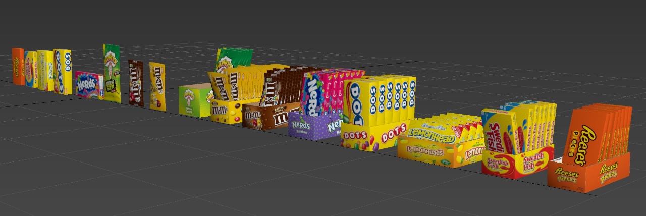 Multiple candy display variations