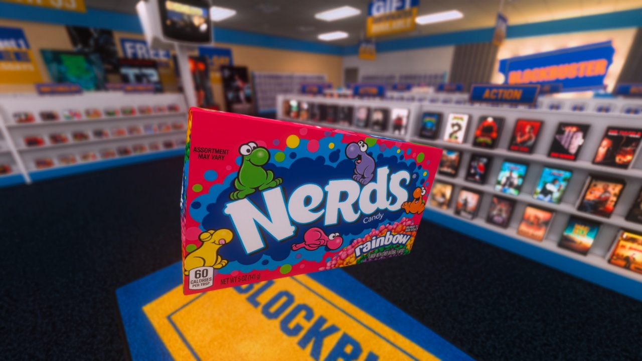 Close-up candy box detail