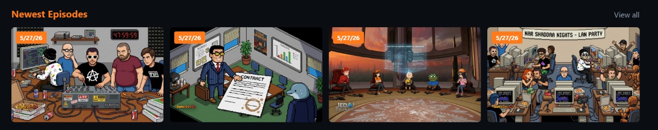 Recent episodes strip