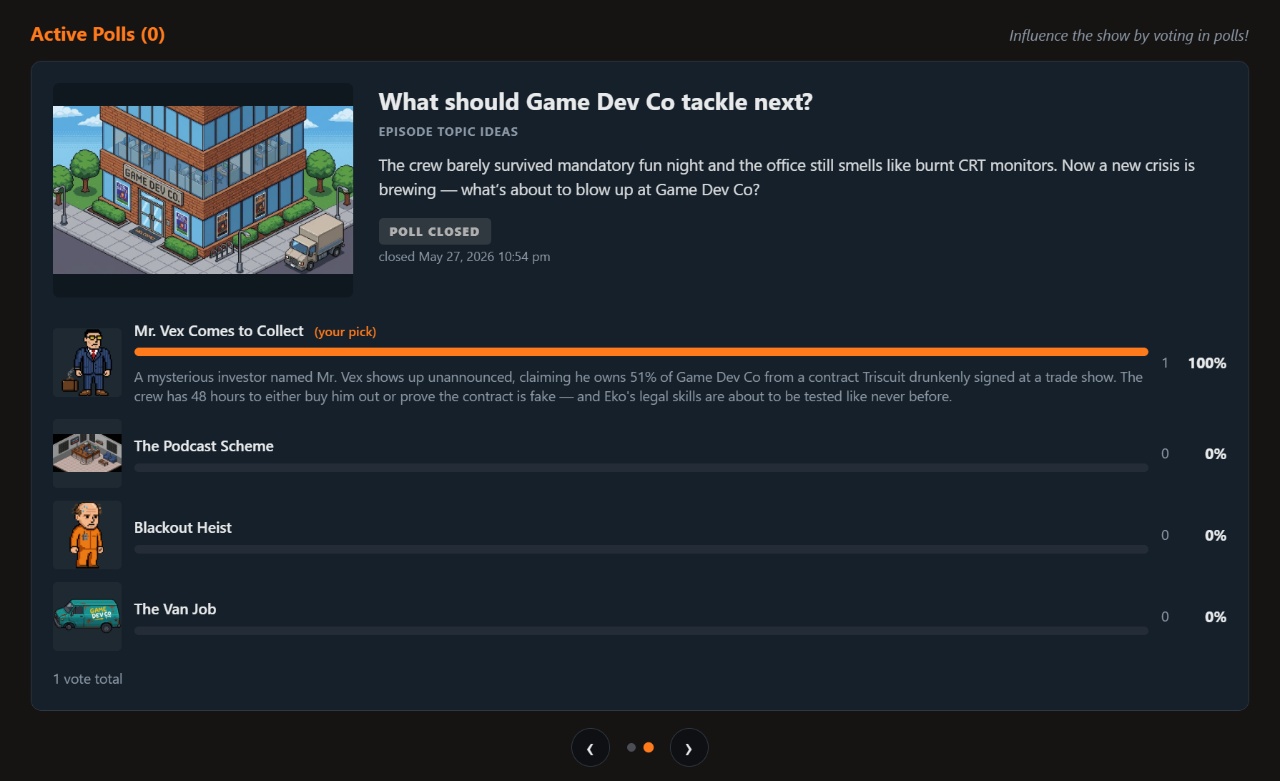 Auto-generated poll creation interface