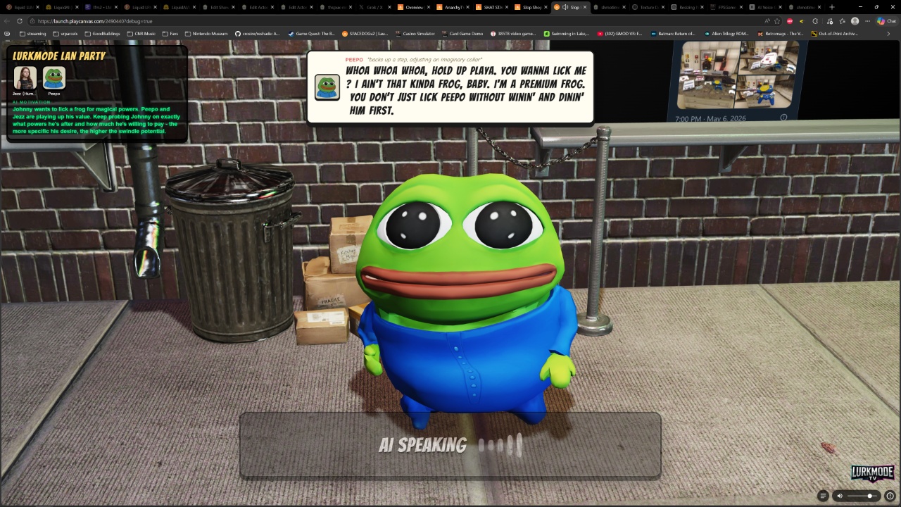 Magical Peepo character in the scene